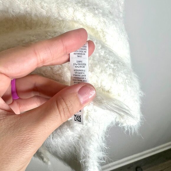 OFFLINE By Aerie Chillside Turtleneck Sweater Cream Fuzzy Chunky Cozycore Cabin - Picture 5 of 6